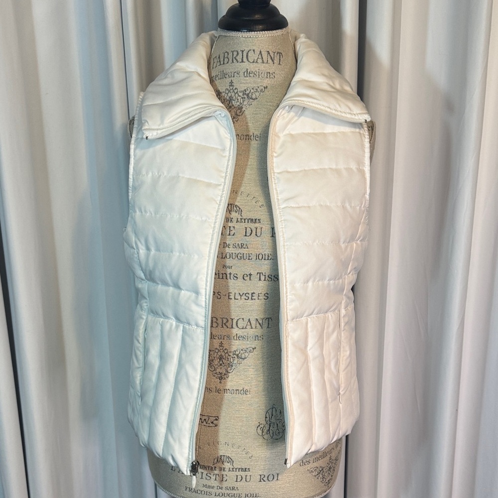 White Quilted Puffer Vest